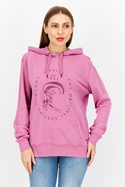 O'Neill Women Hooded Graphic Printed Sweatshirt, Purple