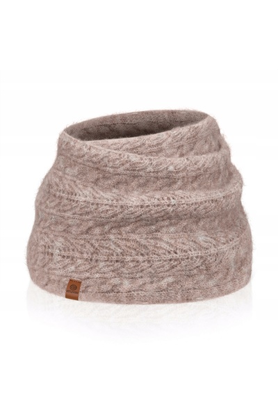 Betlewski BKD-BK-03 GRAY-BROWN Warm women's scarf WINTER