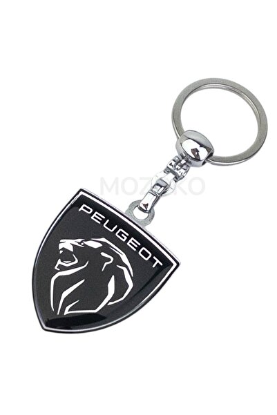MOZOKO Високоякісний чорний стильний брелок для ключів з логотипом Peugeot
