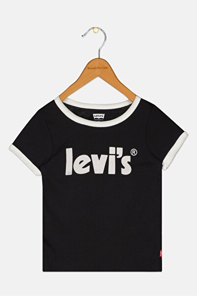 Levi's Kids Girl Short Sleeve Brand Logo T-Shirt, Black
