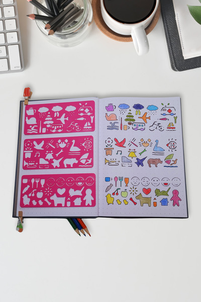 Karmelom Studio Montessori Tematik Figürlü Şablon Cetvel Set (3 Parça)