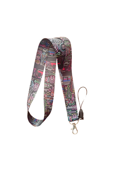 Ankara Üniforma Musical Instruments Neck Hanging Rope and Phone Strap (Card H...