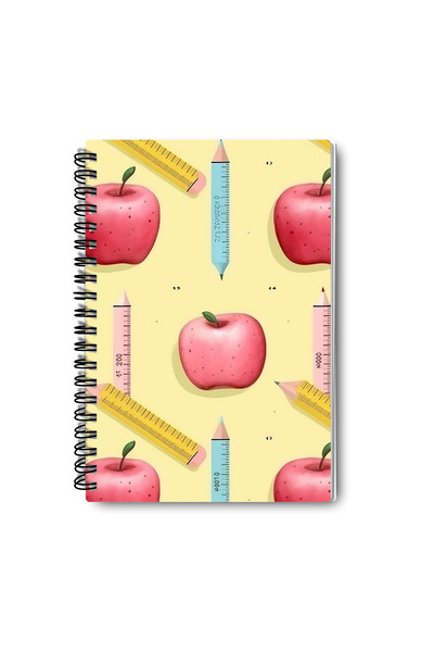 qoeuyl boutique مجموعة دفاتر مدرسية بتصميم العودة إلى المدرسة، حلزونية الشكل، مقاس A5، مسطرة، مكونة من 4 قطع للذكرى والذكريات