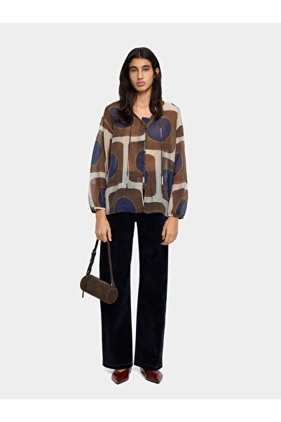 PARFOIS Yarı Şeffaf Desenli Bluz