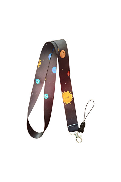 Ankara Üniforma حبل تعليق للرقبة على شكل كوكب وشمس وحزام للهاتف (حامل البطاقة...