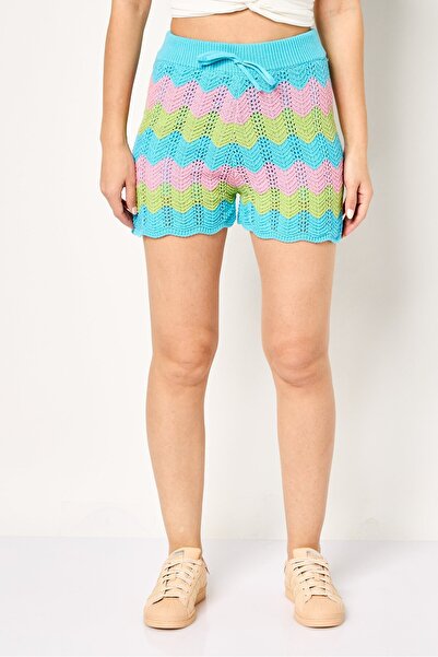 PROMOD شورت كروشيه نسائي أساسي، متعدد الألوان