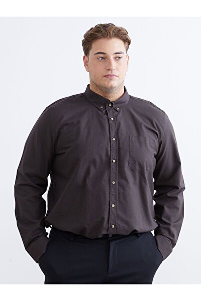 LC Waikiki Lcwaikiki Classic Plus Size Regular Fit Long Sleeve Men's Shirt