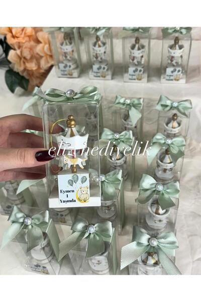 eliz 15 adet mint yeşili atlı karınca bebek hediyelik doğum baby shower