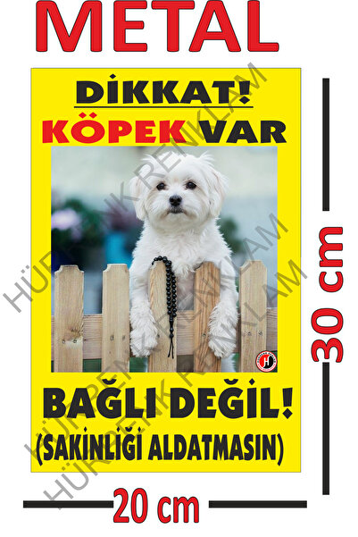 sıradışıhediyem لافتة تحذيرية: هناك كلب، لا علاقة له، مقاس 20×30، مطبوعة على ...