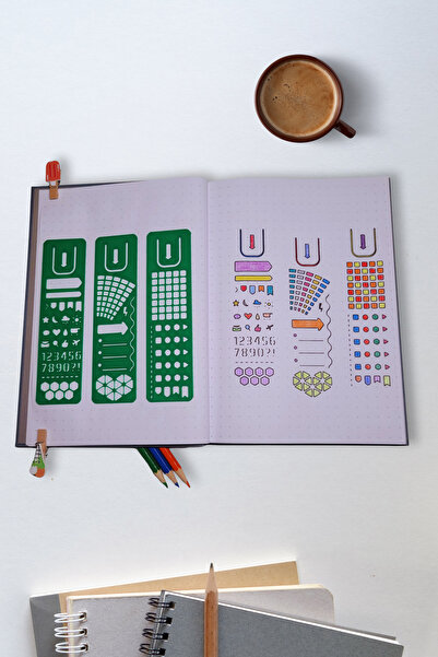 Karmelom Studio 3-Piece Bullet Journal Mini Ruler Set with Paper Clip Heads -...