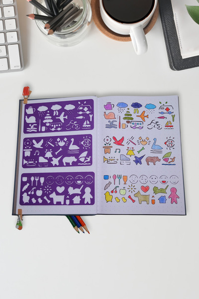 Karmelom Studio Set de rigle cu șabloane tematice Montessori (3 bucăți)