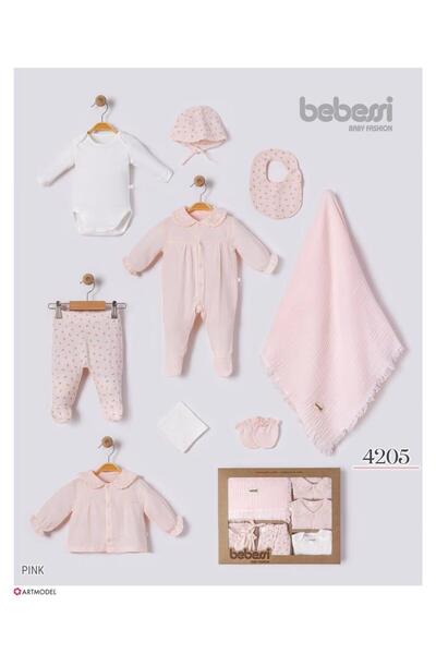 Bebessi مجموعة من 10 قطع من الموسلين باللون الوردي للفتيات الصغيرات