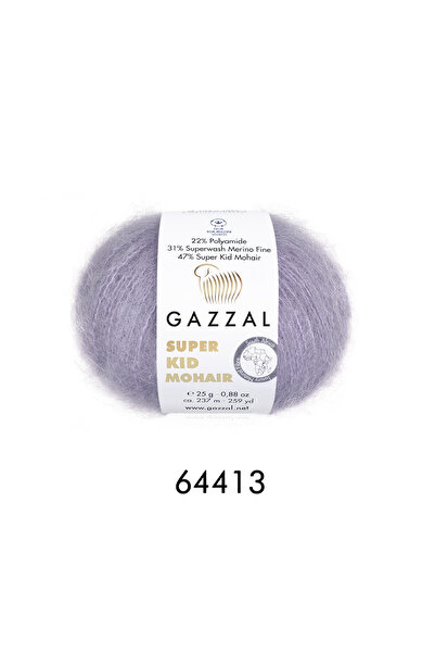 GAZZAL İPLİK Gazzal Super Kid Mohair pređa za pletenje 150g 6x25g 237m Luksuz...