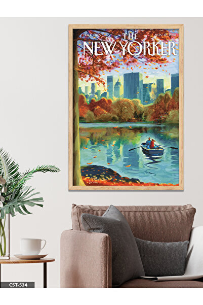 CeSht Poster iz časopisa The New Yorker, jednodijelna slika u drvenom okviru
