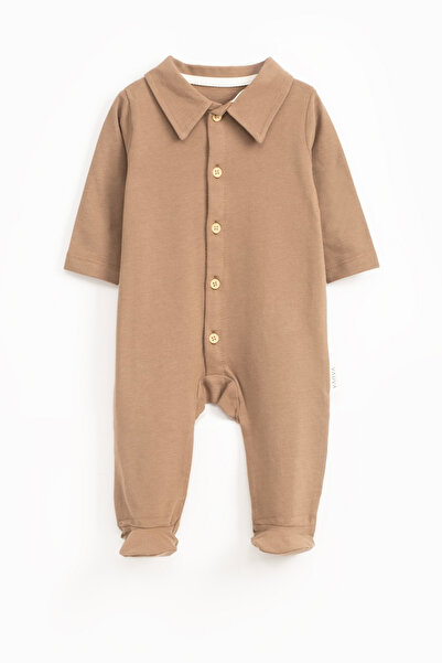 Vauva Organik Pamuklu Bebek Tulum – Unisex Kışlık Rahat ve Yumuşak Kumaş