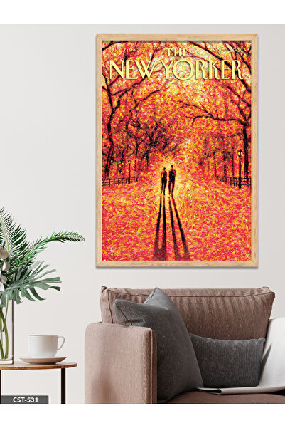 CeSht Poster iz časopisa The New Yorker, jednodijelna slika u drvenom okviru