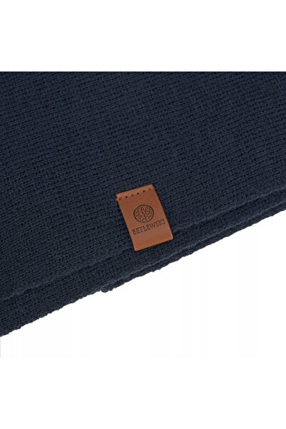 Betlewski BKM-BK-01 NAVY Men's scarf WINTER