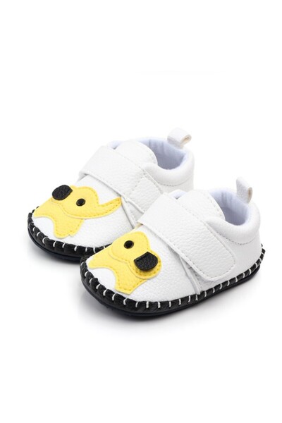 BebeNou Pantofi albi pentru bebeluși - Elephant MBD2183-2-p01