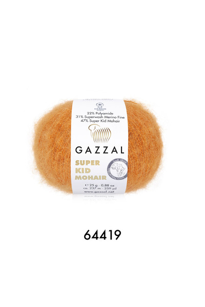 GAZZAL İPLİK خيوط غزال سوبر كيد موهير للحياكة 150 جرام 6×25 جرام 237 متر موهي...
