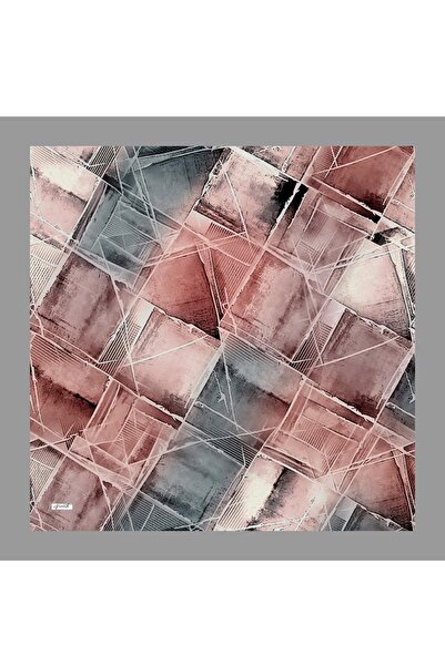 AFVENTE Geometric Pattern Stone Cotton Scarf