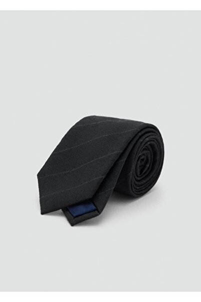 MANGO Man Çizgili yün kravat