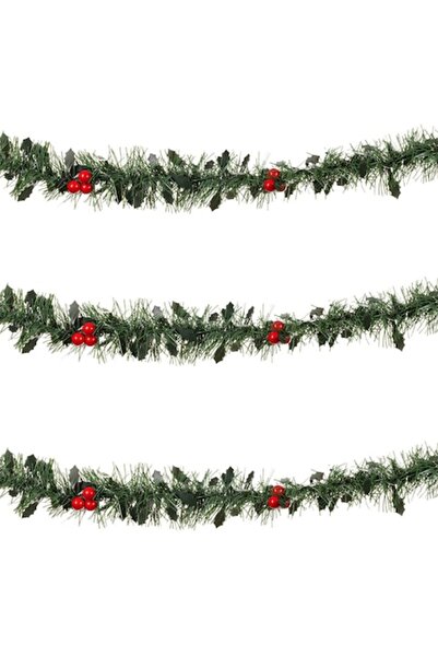 ANTBRO Ghirlandă decorativă de Crăciun, New Line, Fructe de vâsc, 3 m, Verde