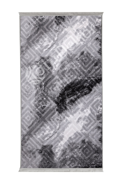 Dijidekor Χαλί KAROBİ με κρόσσια ΑΝΘΡΑΚΙΤΙΚΟ Σβήσιμο 80x150