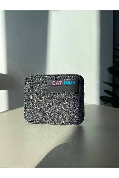 ÇANTA Cat Bag Koyu Gri Simli Kartlık