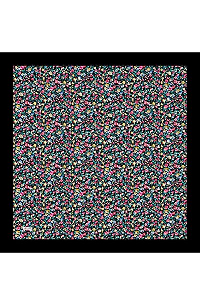 AFVENTE Mini Floral Pattern Fuchsia Cotton Scarf