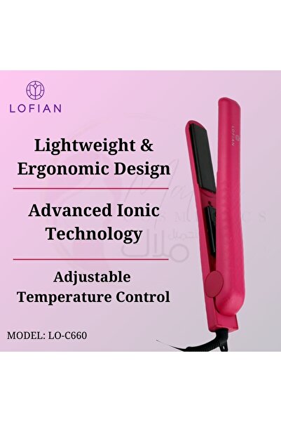 LOFIAN Ceramic Hair Straightener 1.25” Wide Plate, 480°F (Model LO-C660)