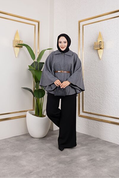 CNG MODA Belted Stamp Poncho