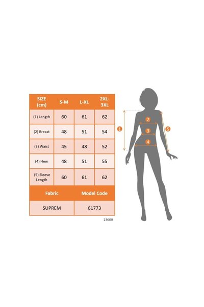 Giyimodam Women's Long Sleeve Drop Detail Collar Patterned Single Jersey Blouse