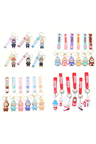 LABUBU Jucărie 12/set, Breloc Monștrii, 7cm, Cutie cutie aleatorie