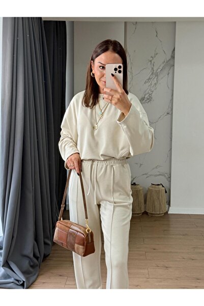 X-Young Costum modal dublu cu broderie în față STONE