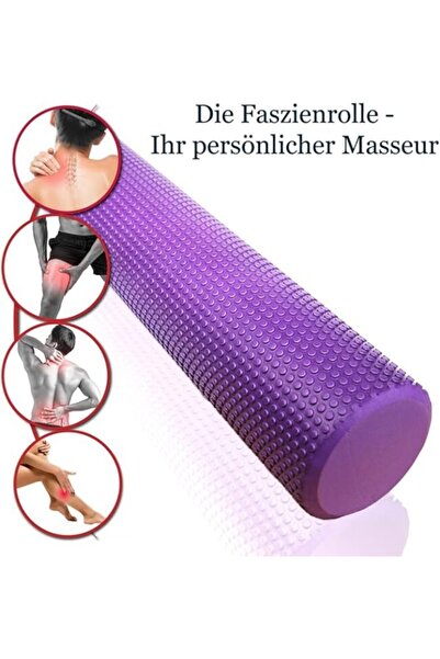 OEM Fascia Massage Foam Roller, 45 cm, Purple Textured EVA - Professional Muscle Recovery