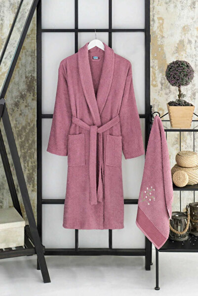 Mira Home طقم روب حمام منشفة نسائي 100% قطن بلوم