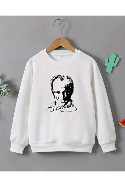 haha Çocuklar için Atatürk Baskılı Uzun Kollu T-shirt