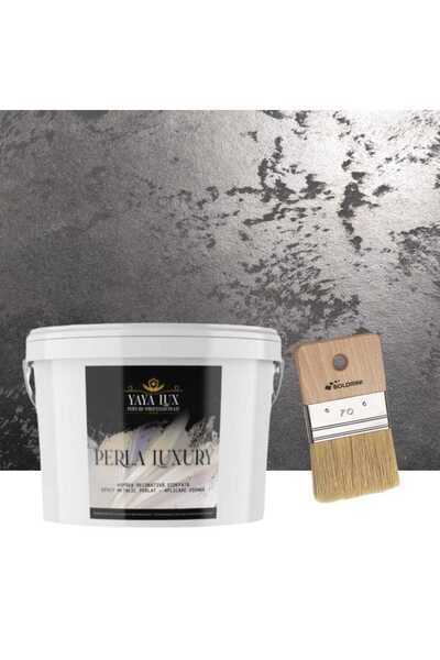YaYa Color Luxury Decorative Paint, Perla Luxury with Pearl Flakes, Black, 2....