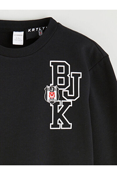 LC Waikiki Beşiktaş Baskılı Erkek Çocuk Sweatshirt ve Eşofman Alt
