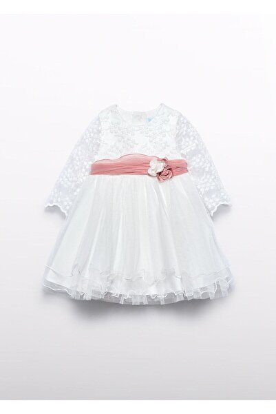 Abel & Lula فستان سهرة للفتيات الصغيرات من مايورال أبيل ولولا باللون الأبيض