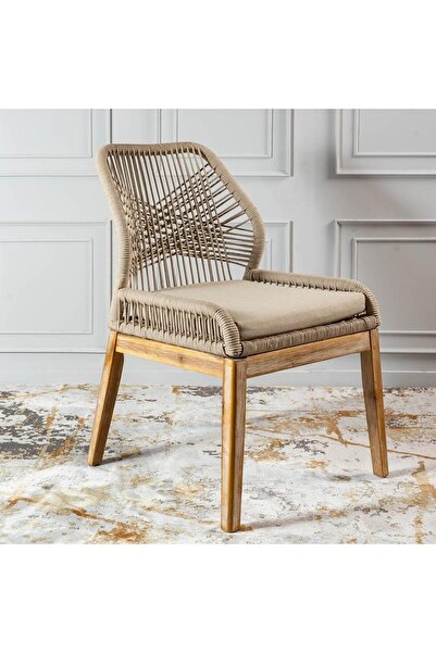 HOME AURAA Victoria Semi Outdoor Chair - Acacia Wood set of 2 pcs