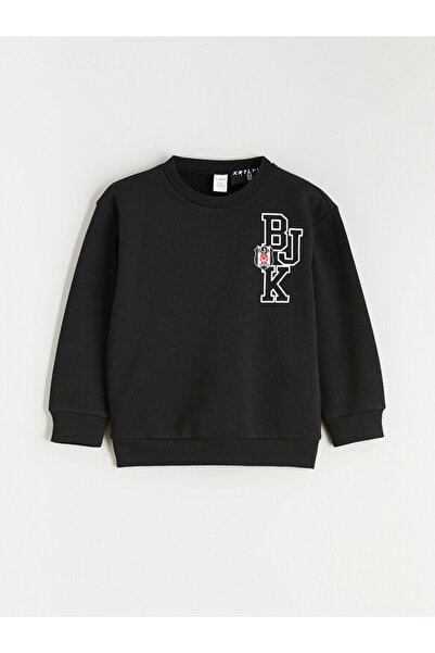 LC Waikiki Beşiktaş Baskılı Erkek Çocuk Sweatshirt ve Eşofman Alt