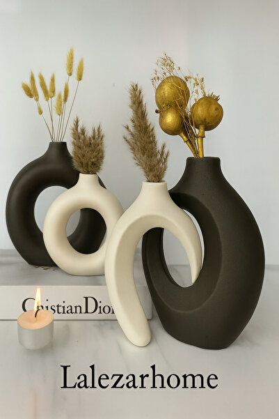 LalezarHome Set de vaze Dear, Set de vaze duble, Set de vaze inelare, Vaza pentru obiecte de colecție