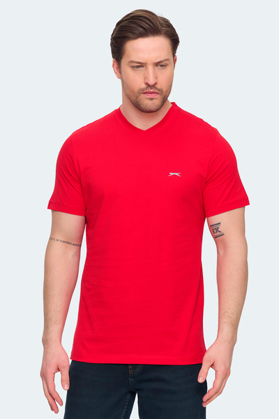 Slazenger Sargon Set of 5 Men's T-Shirts - White - Navy Blue - Red - Blue - Dark Green