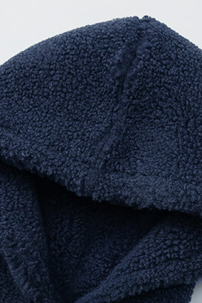 GENIUS STORE Erkek Kapüşonlu Polar Sherpa Kuzu Kumaş İçi Şardonlu Kapüşonlu Sweatshırt SHERPA-KAP