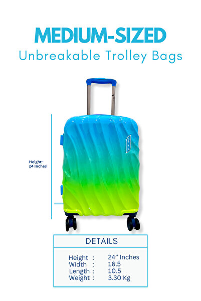 SONATA 24" Medium Size Luggage | Hard Side Abs Spinner Luggage Trolley