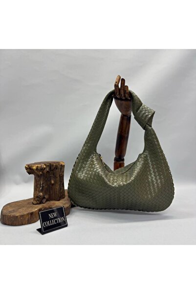 Store ÖRGÜ DETAYLI KÜÇÜK OMUZ ÇANTASI YEŞİL