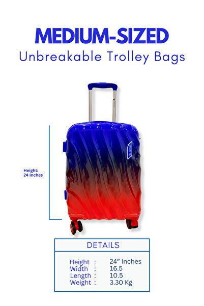 SONATA 24" Medium Size Luggage | Hard Side Abs Spinner Luggage Trolley