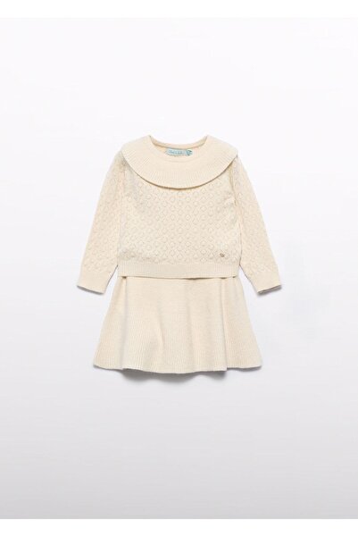 Abel & Lula Set de fuste tricotaje pentru fetiță Mayoral Abel&Lula, crem