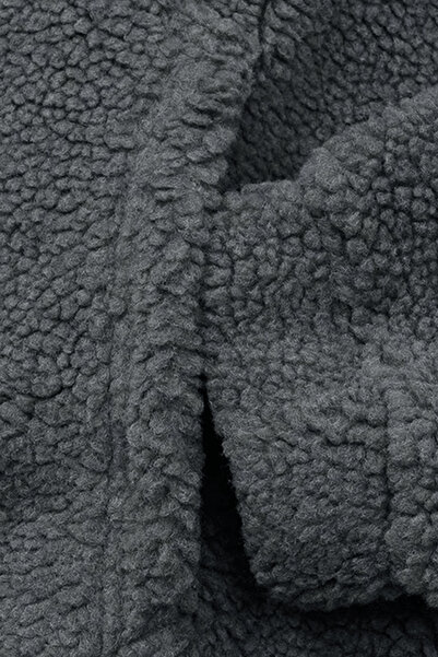 GENIUS STORE Erkek Kapüşonlu Polar Sherpa Kuzu Kumaş İçi Şardonlu Kapüşonlu Sweatshırt SHERPA-KAP